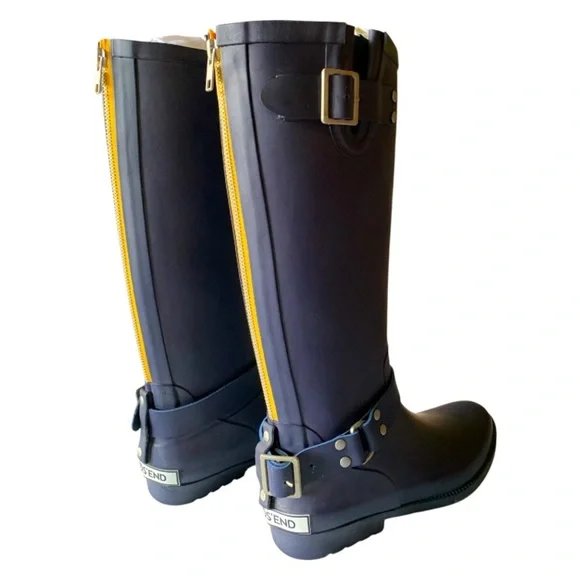 LANDSEND Women’s Tall Rain Boots, British Wellington or English Wellies Style - Picture 1 of 9